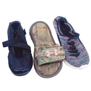 Girls Shoe Lot Size 12, 12.5 LEFT FOOT ONLY AMPUTEE 3 Different Shoes! UA Skech